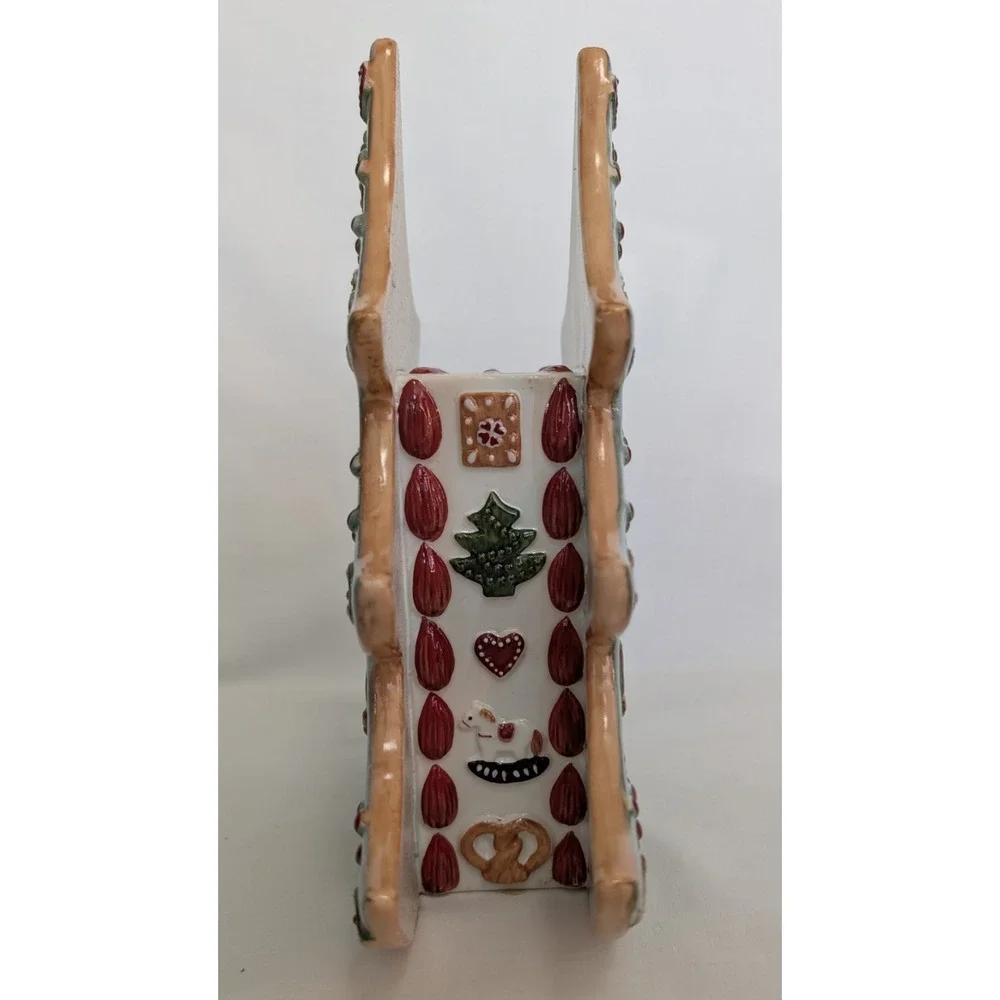 Villeroy & Boch Double Sided Christmas Tree Candle Holder‎ Pillar Ceramic 8
